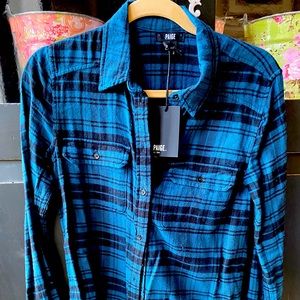 NWT PAIGE FLANNEL SHIRT XS *soft and dreamy*